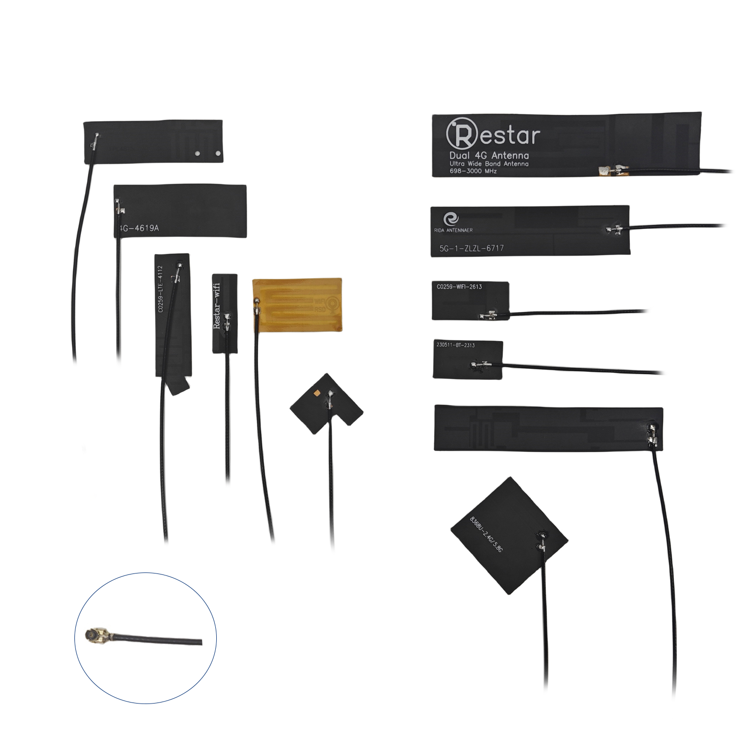 Internal FPC Flexible PCB Patch 4G LTE WIFI GSM UFL U.FL Antenna 868MHz 915MHz 920MHz for Communication