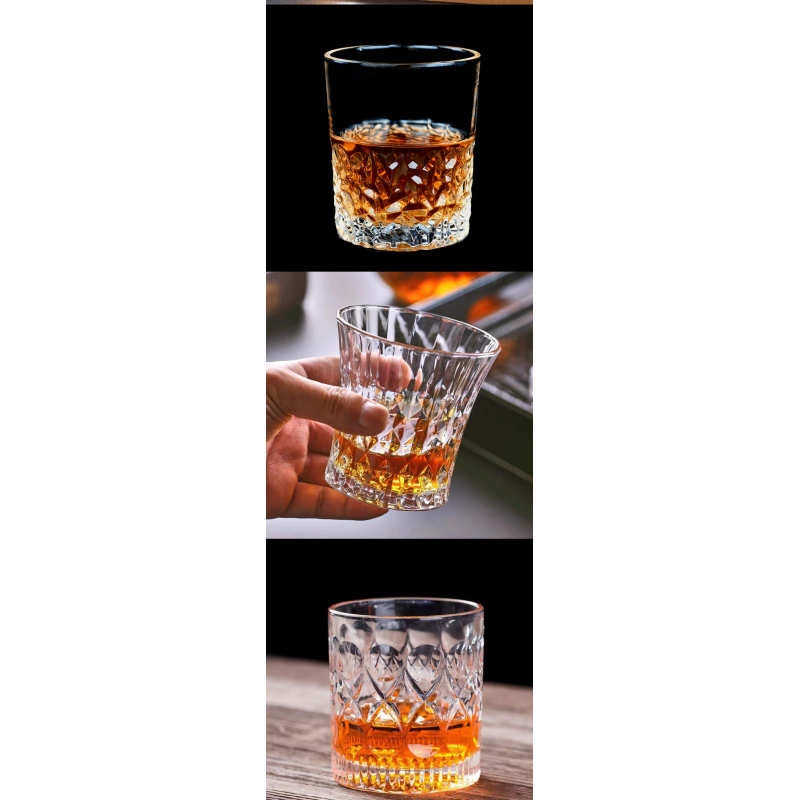 Men's Whiskey Stones Gift Set with Decanter Glasses and Wood Stand Customized Logo