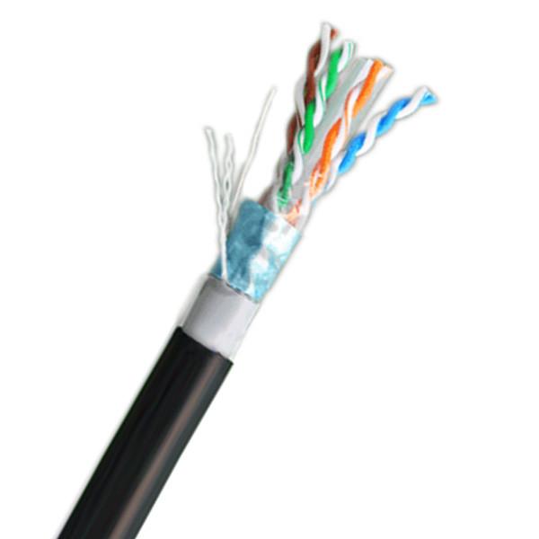CAT6 FTP Outdoor PE+PVC 0.560+0.005mm Pure Copper Solid Lan Cable