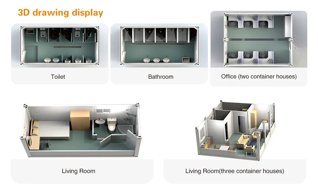 Modern Luxury Prefab Modular House Portable 20FT Container Office Building Distributor Needed