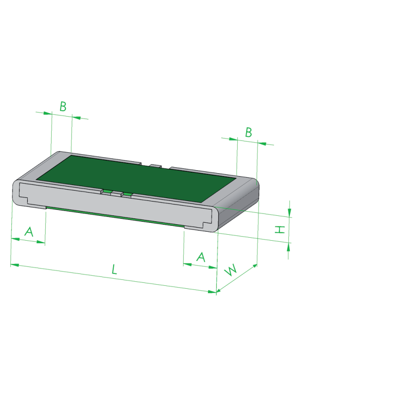 Compact 1206 size resistor Isabellenhuette VMK-R180-1.0-U offering constant current capability up to 10 amperes
