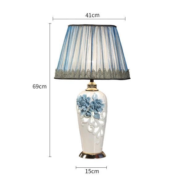 European Ceramic Table Lamp Handmade Living Room Wedding large table lamp(WH-MTB-82)