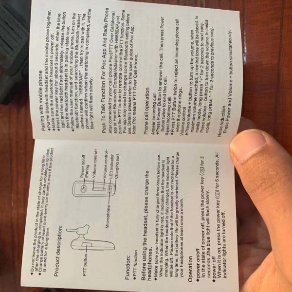 ZELLO Walkie Talkie Earpiece Headset with PTT Mic and Black Bodyguard