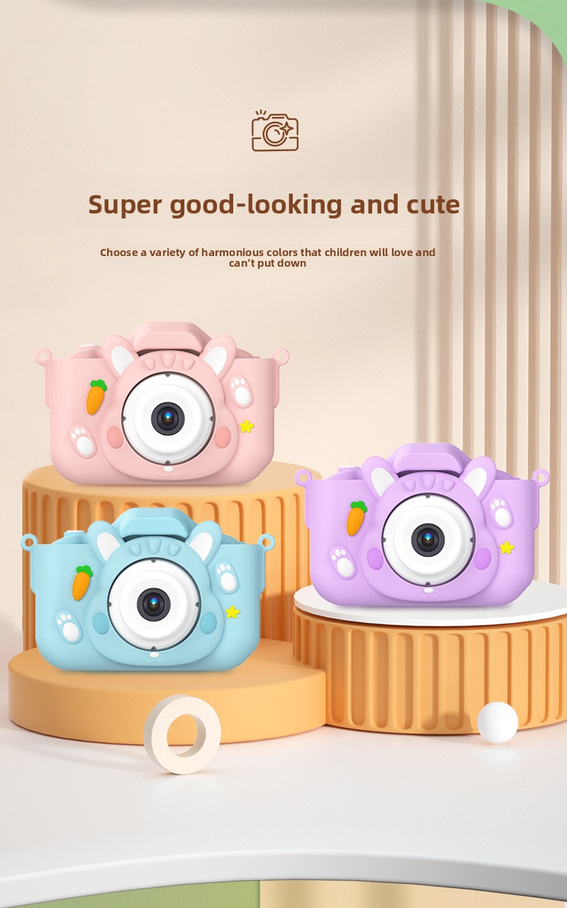DLC High Quality Kids Camera , HD Dual Cameras, 1080P Video Recording, Auto Focus, Face Recognition, Multiple Filters