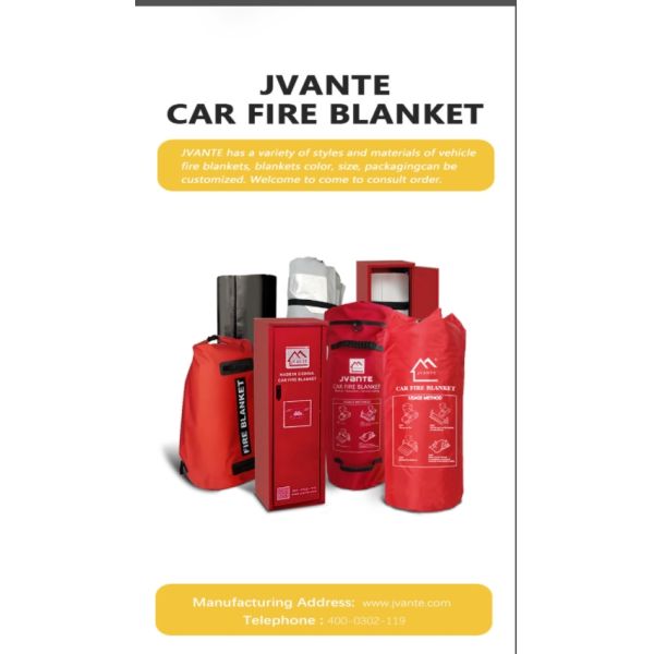 High Silica White JAT-303 Fire Fighting Blanket 0.6 Thickness Fiberglass Vehicle Fire Blanket Welding High Visibility Protection