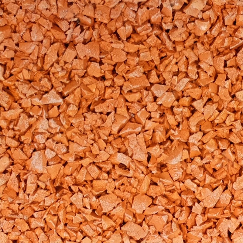 Orange EPDM Rubber Granules | UV Resistant Sports Surface Material