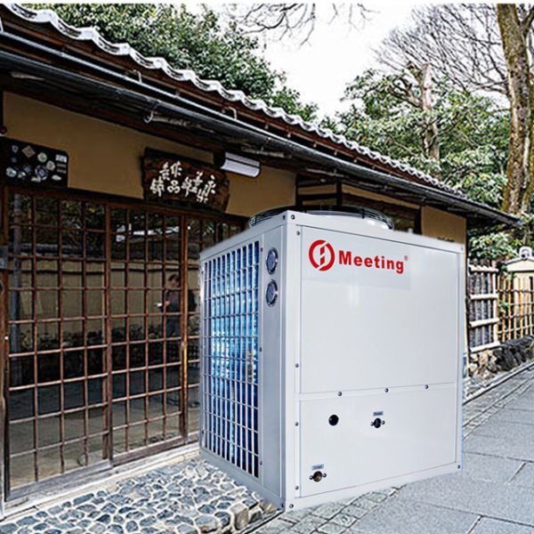 Белый тепловой насос источника воздуха для жилых режимов топления, охлаждать и горячей воды 3 работая