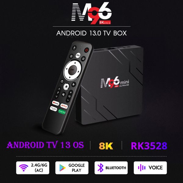 Практическая телевизорная коробка M96 Mini Android 13 WiFi 6 4K 8K 64GB RK3528