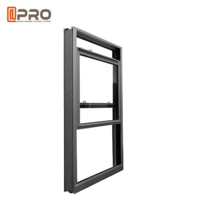 Dust Proof Aluminum Single Hung Window Powder Coated Surface Treatment