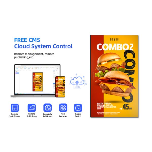 Indoor KFC Android LCD Menu Display for Restaurant Tea Cafe Digital Signage