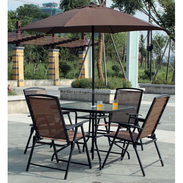 HIFINE Hot Selling Steel Folding Chairs and Tables Garden Furniture Set-Folded Outdoor