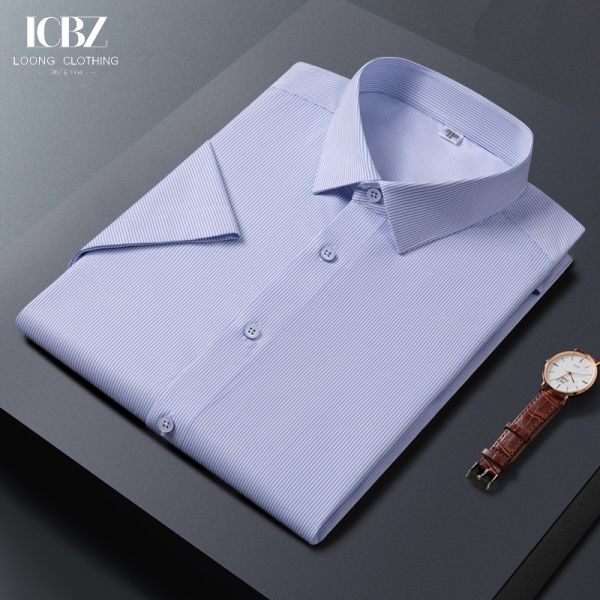 Водостойкая Антигрязная Антимортическая платье рубашки мужская формальная стройная бизнес рубашка длинный рукав