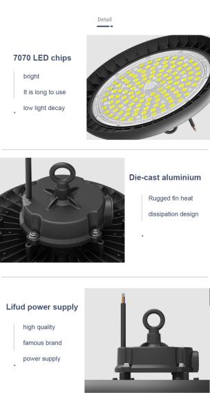 Waterproof Ip65 LED High Bay Workshop Lights High Ceiling Shop Lights 29250~31200lm