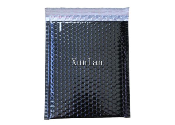 Black Metallic Shipping Envelopes , 4 * 6 Inch Bubble Shipping Envelopes
