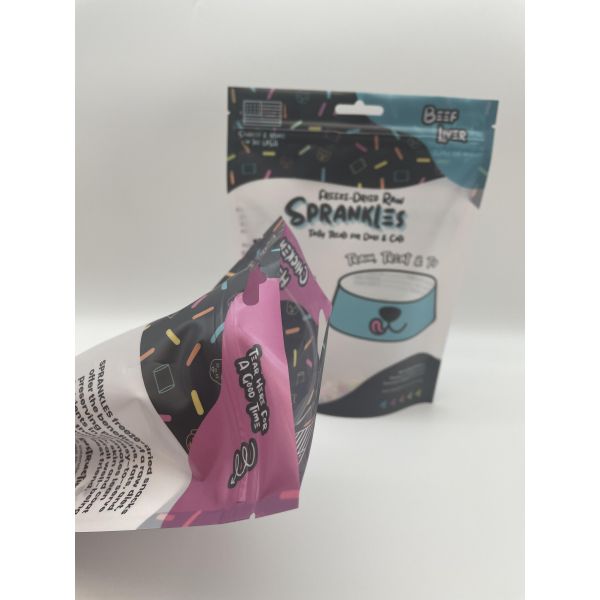 130um Digital Printed Packaging Bags With Window For Pet Treat Customized