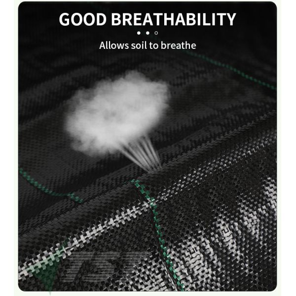 100% Polypropylene Weed Control Mat Landscape Fabric For 3-5 Years Durable Ground Cover