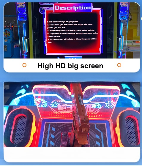 Máquina Arcade de Disparos de 400w Avanzada con Enchufe US Certificado CE