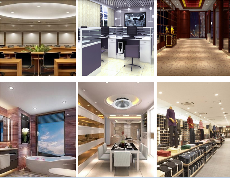 Interior Square Warm White Led Downlights Dimmable 2*20w 2700-3000k 30 Deg Tilt