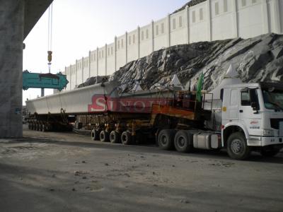180 - 250 Ton Girder Transporter Trailer 8.25 - 20 Tyre Size Hydraulic Steering