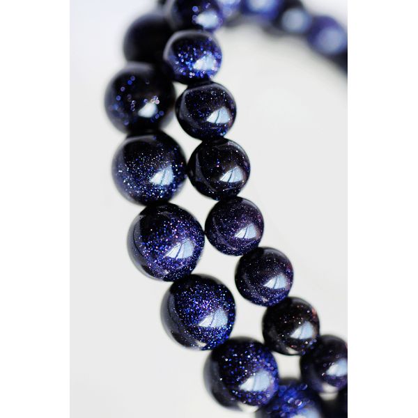 Blue sandstone natural crystal bracelet Wishing star stone lovers hand string bracelet