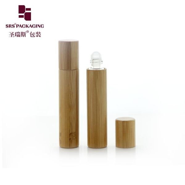 BG(G)-8ML Aromatheropy Glass Bamboo Empty Roller Bottle For Oil Blends Perfume