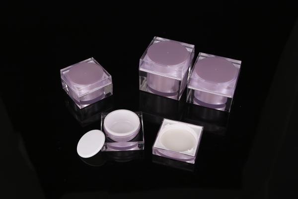 hand lip crystal pump empty square white Screen Printing Airless 30ml Cosmetic Cream Jars