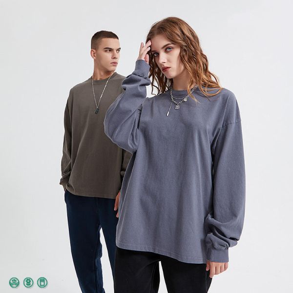 Embossed Personalised Embroidered Sweatshirts Customized Color Unlined