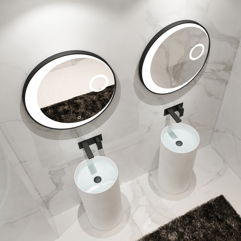 Standalone Cylindrical Bathroom Pedestal Basin Solid Surface Sink For Luxury Hotel
