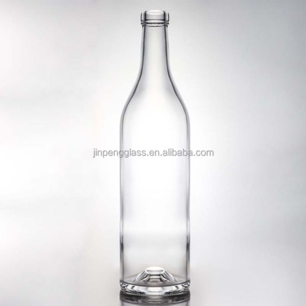 Hot Clear Crystal White Glass Bottle for Wine Gin Whiskey Tequila 500ml 700ml 750ml 1000ml