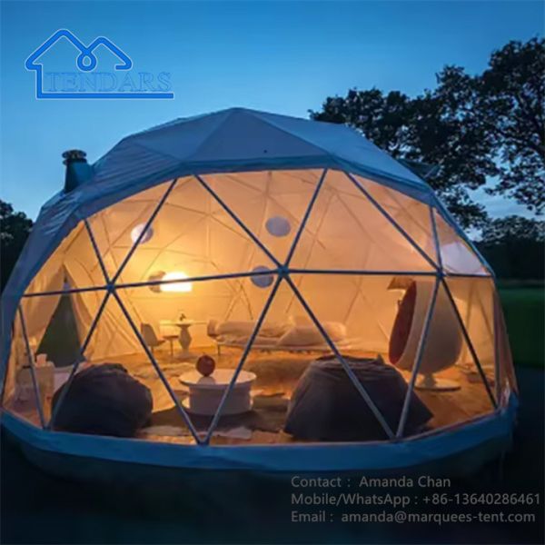 Comfortable Dome House Tent Customized Hotel Tents With Shower Room For Living
