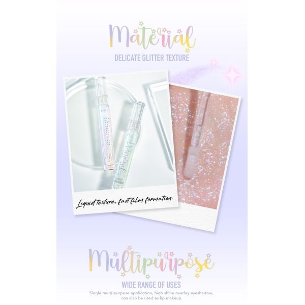 High Pigment Liquid Glitter Eyeliner Multi Use Body Glitter Liquid Highlighter