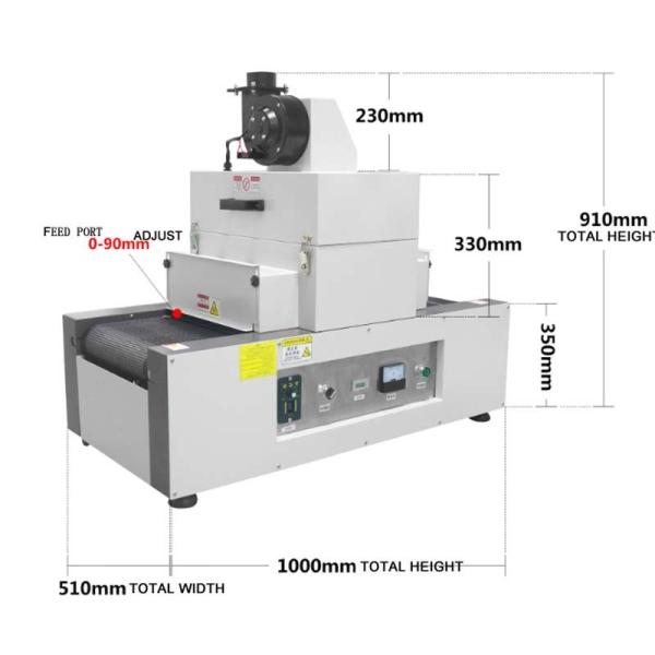 Systèmes de convoyeurs de petites machines de durcissement UV pour lampe à colle UV 2 kW