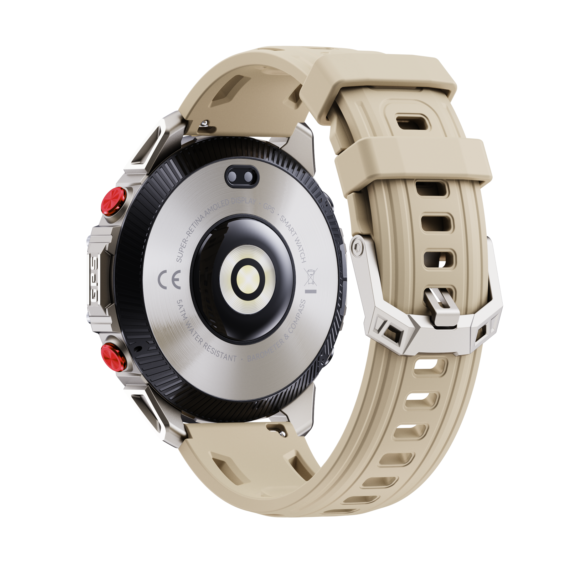 KW352 Outdoor GPS Smartwatch With Dual-Color Flashlight Bluetooth Intercom
