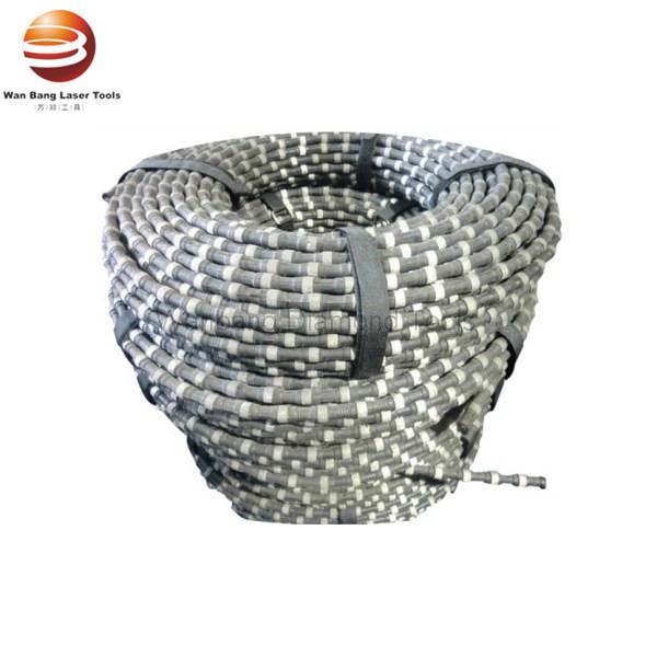 Durable Diamond Wire Saw Rope 8.5mm 33Beads/M For Concrete Sawing