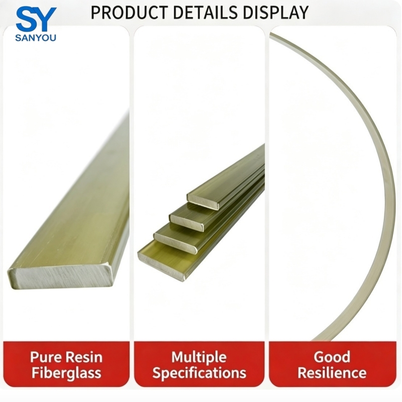 Typically Natural Fiberglass Color Fiberglass Epoxy Bow Limbs with Glossy Epoxy Coating Durable Lightweight and Custom Painted Options