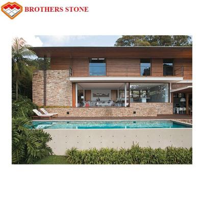 Decorative Artificial Culture Stone Faux Stone 3D Wall Panel For House Exterior Wall