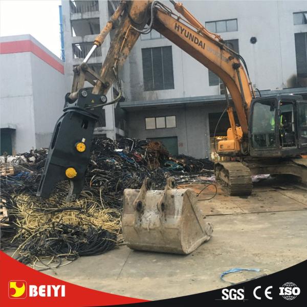 BEIYI BY-CS200RT hydraulic scrap shear for Excavator multifunctional steel cutter rotary type demolition shear