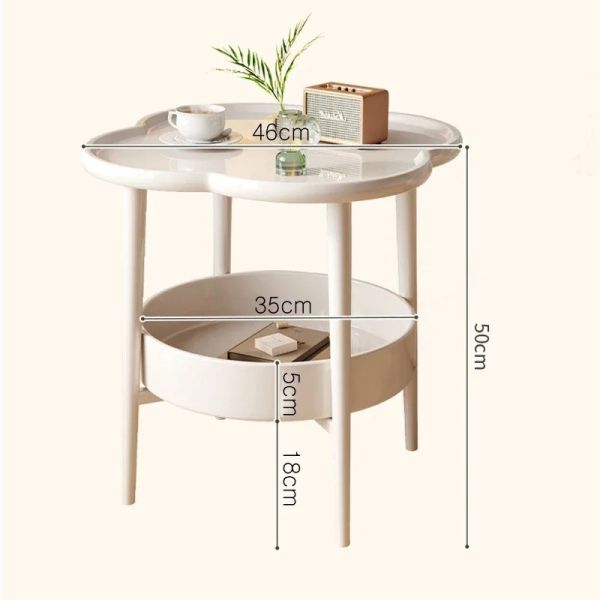 Living Room Coffee Bedside Simple Modern Side Table with Storage Shelf