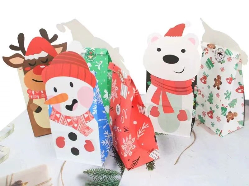 сумки подарка бумаги Xmas 12*18*20.5cm