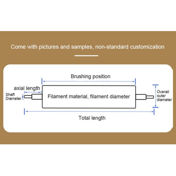 Industrial Cylindrical PP Vegetable Fruit Roller Brush For Washing And Peeling