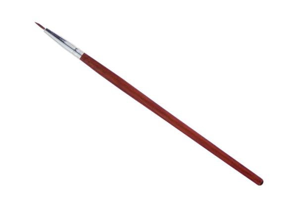 Professional Synthetic Flat Liner Brush Red Wine Long Wooden Handle