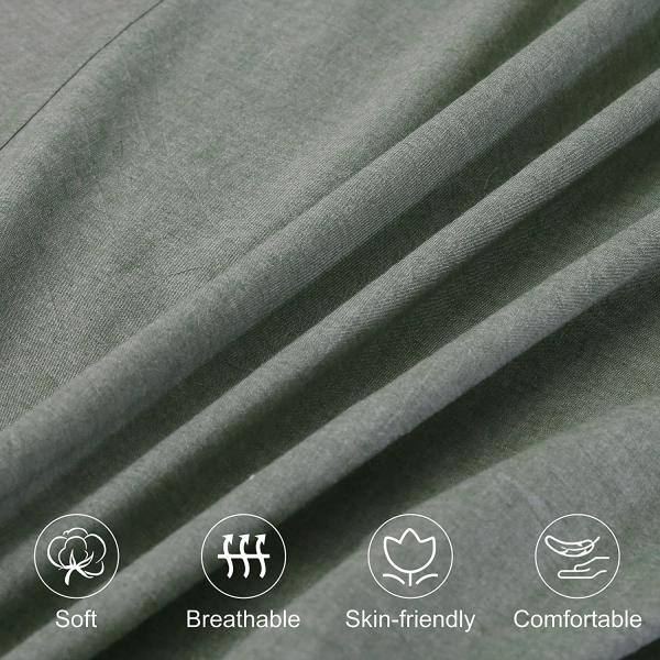 Non-Filling 100% Washed Cotton 4 Piece Bed Sheets for a Relaxing Sleep