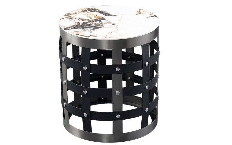 Gridline Marble Ceramic Coffee Table 400mm Height Contemporary Luxury