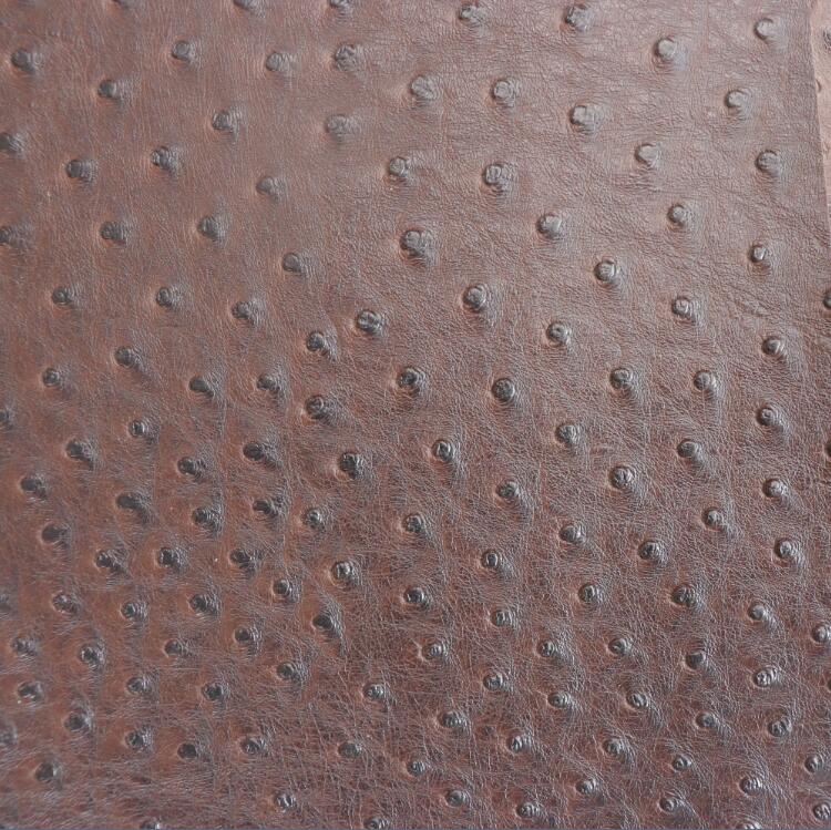 Ostrich Leather Materials PVC Faux Artificial Synthetic Leather Roll Fabric for Bag Sofa
