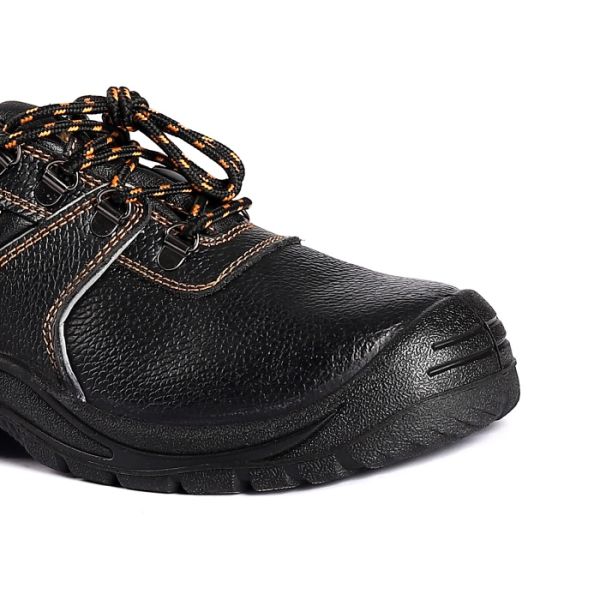 Slip Resistant PU Sole EVA Puncture Industrial Safety Shoes Comfortable Steel Toe Leather