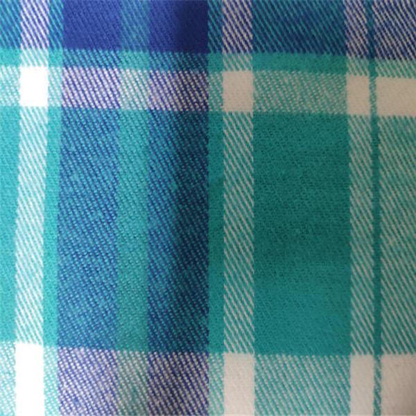 100% Cotton Flannel Yarn Dyed Fabric Skin Friendly For Girls And Women Dress