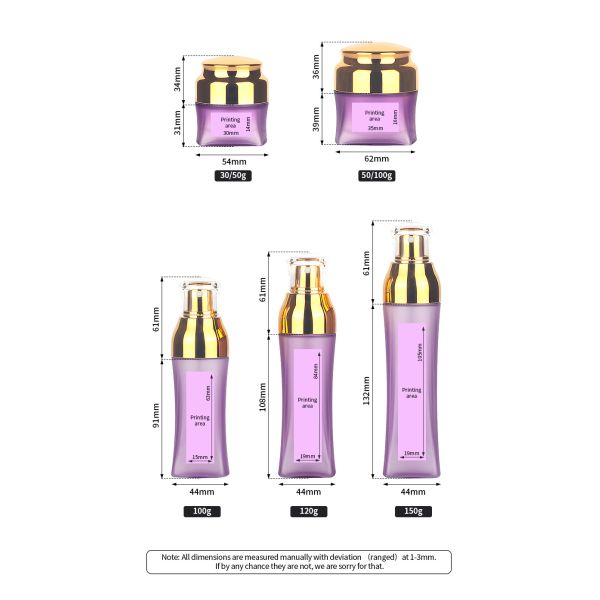 Ширина Multiusage 44mm наборов ЛЮБИМЦА косметическая упаковывая с насосом