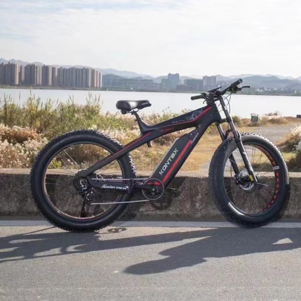 Adult Electric Mountain Bike MTB with Kontax Mid Snow Motor and Carbon Fiber Frame