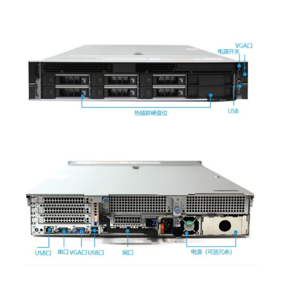 Используемый сервер R740 Dell Poweredge для центра данных