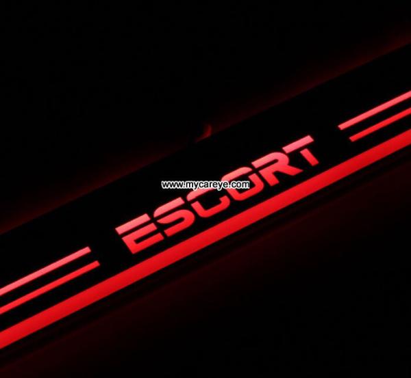 Ford Mustang car moving door floor lights LED door scuff plate light